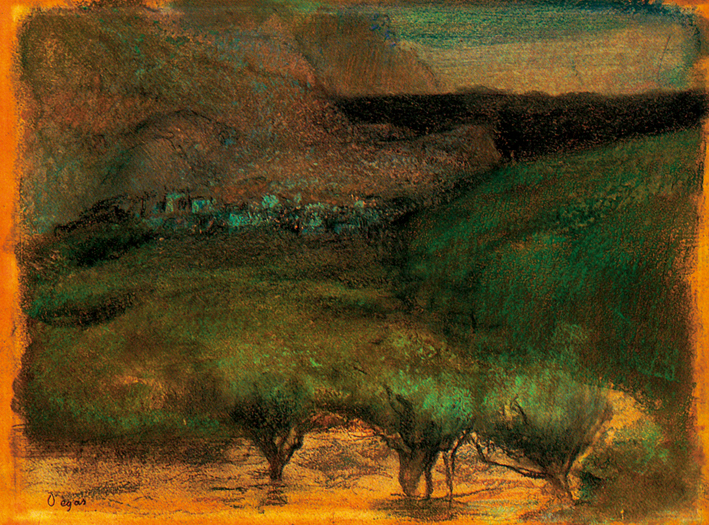  埃德加·德加 Edgar Degas—— 山上橄榄树林的风光